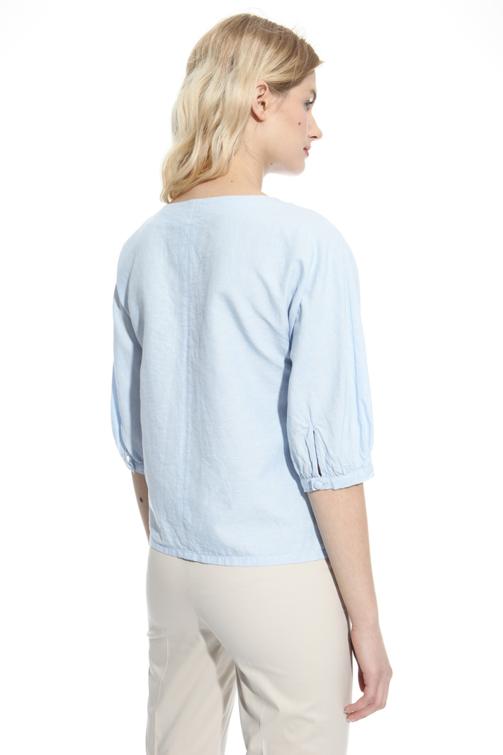 Linen chambray blouse Intrend Linen chambray blouse Intrend