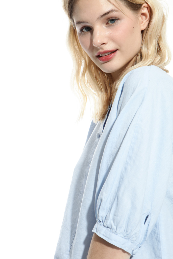 Linen chambray blouse Intrend Linen chambray blouse Intrend