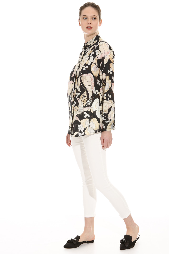 Fil coupé organza shirt Intrend Fil coupé organza shirt Intrend