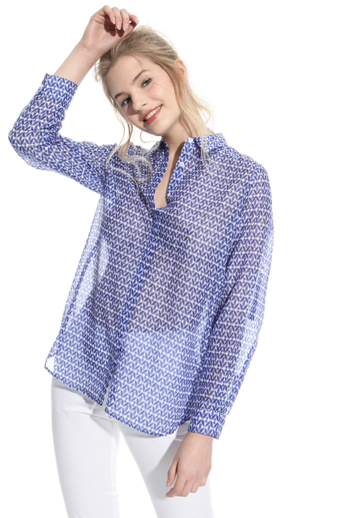 Printed voilé shirt Intrend Printed voilé shirt Intrend
