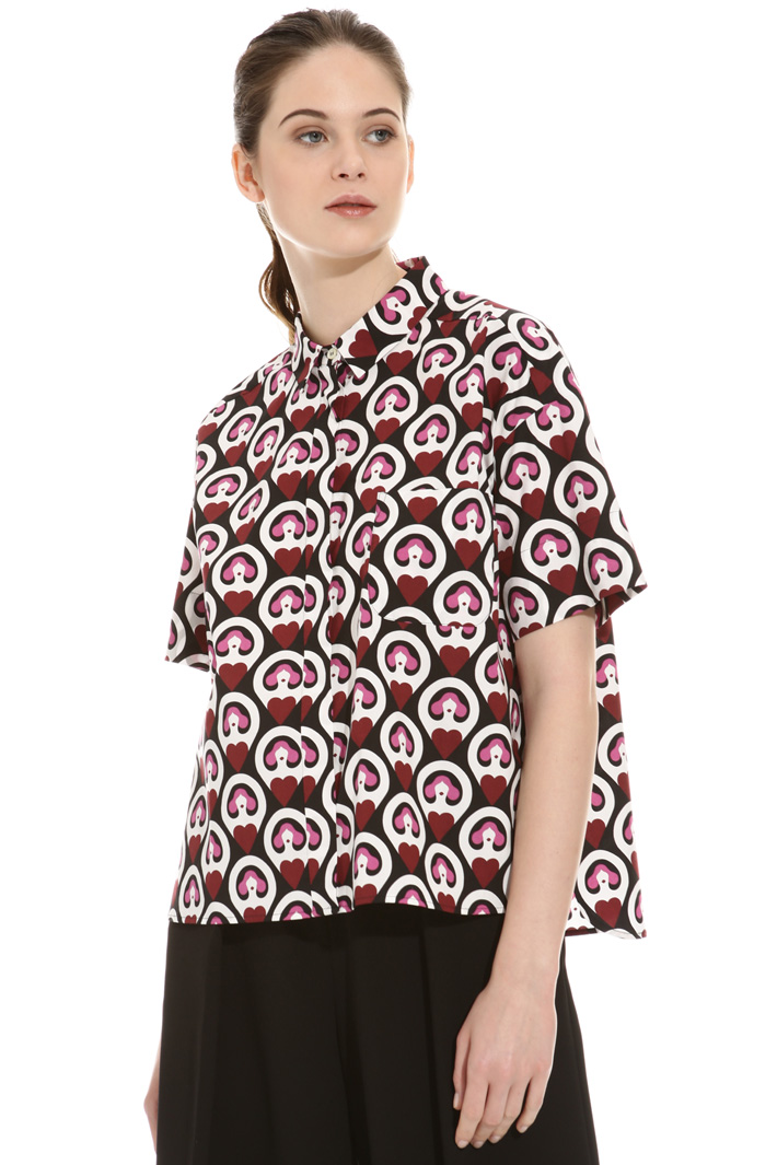 Printed boxy shirt Intrend Printed boxy shirt Intrend