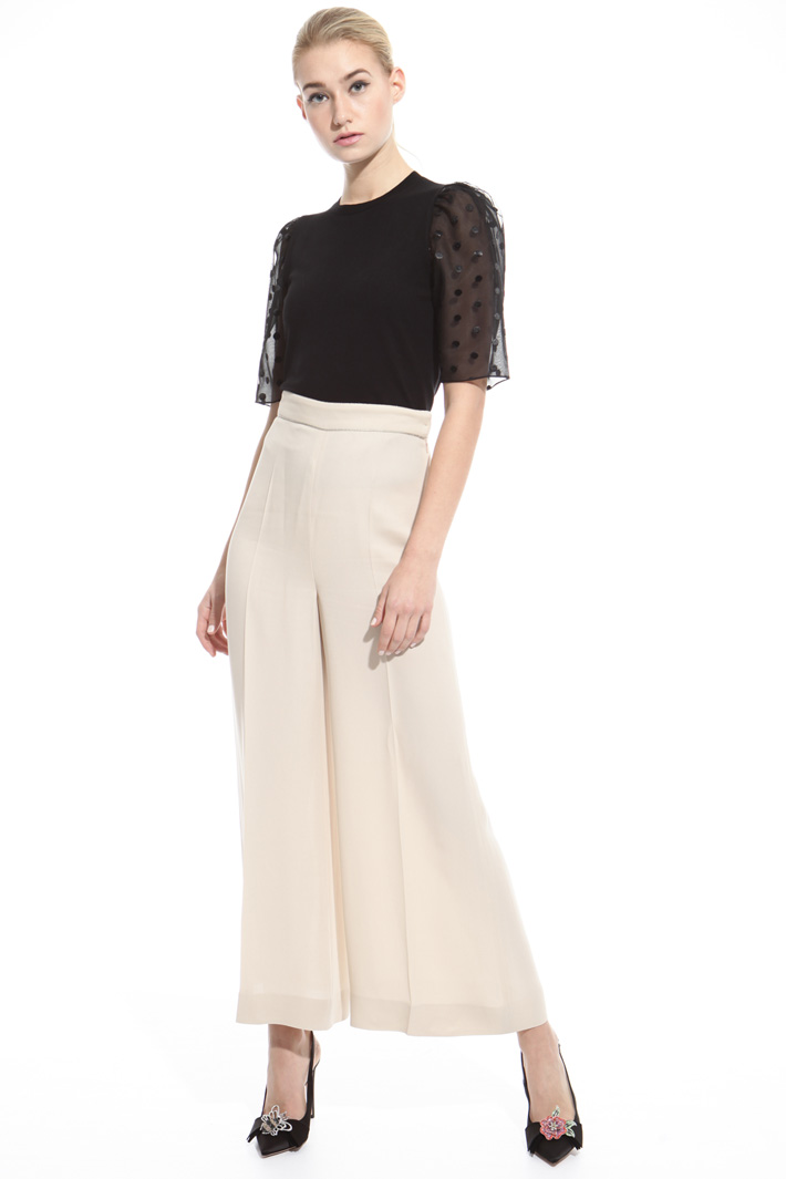 Pantalone cropped in cady Intrend Pantalone cropped in cady Intrend