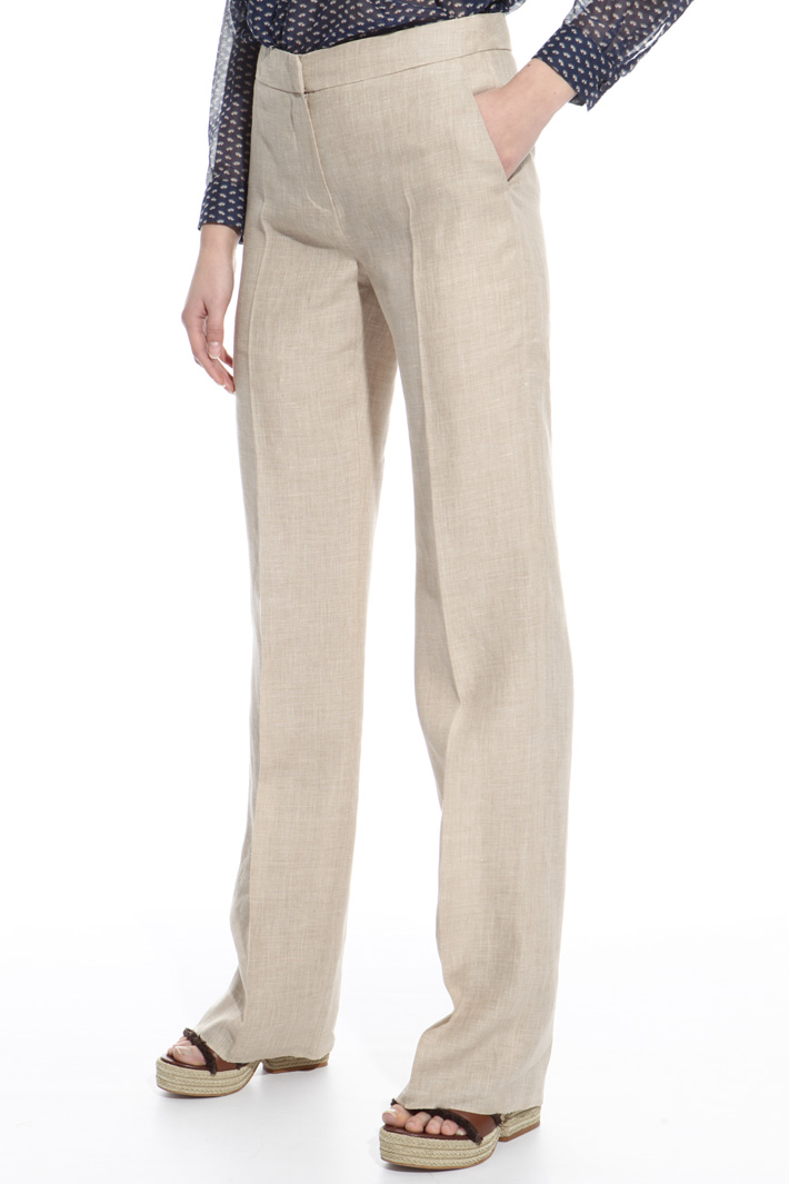 Straight-leg linen trousers Intrend Straight-leg linen trousers Intrend