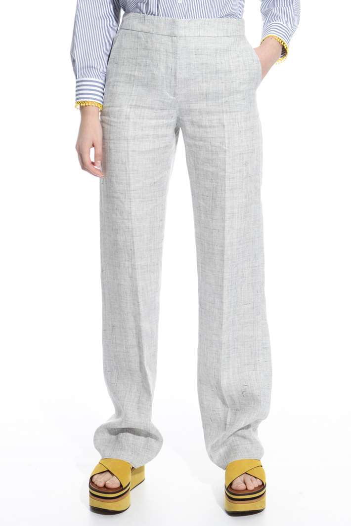 Straight-leg linen trousers Intrend Straight-leg linen trousers Intrend