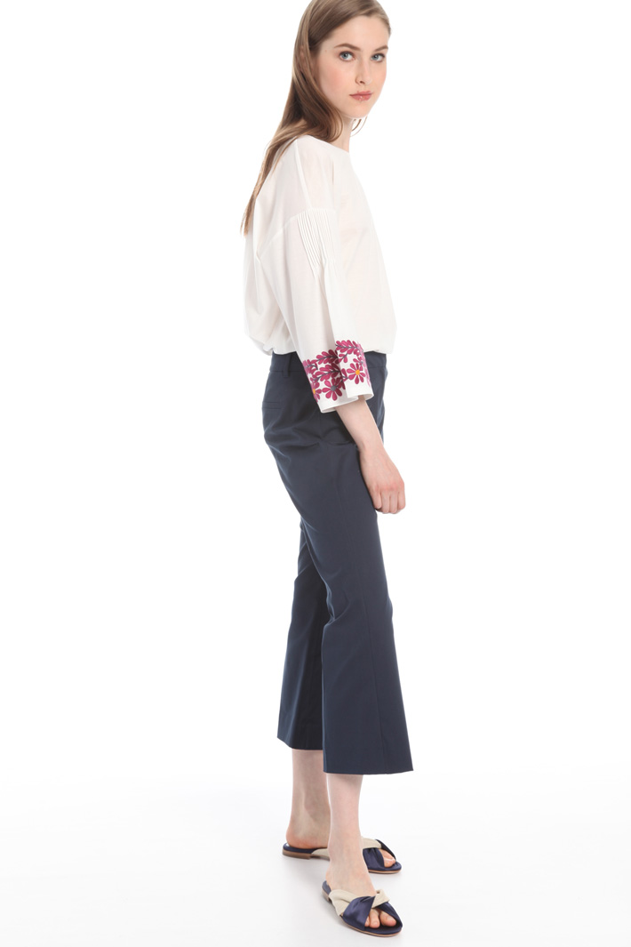 Flared cotton trousers Intrend Flared cotton trousers Intrend