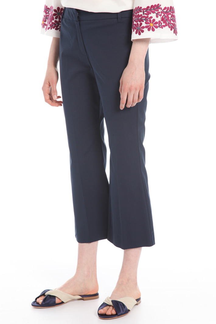 Flared cotton trousers Intrend Flared cotton trousers Intrend