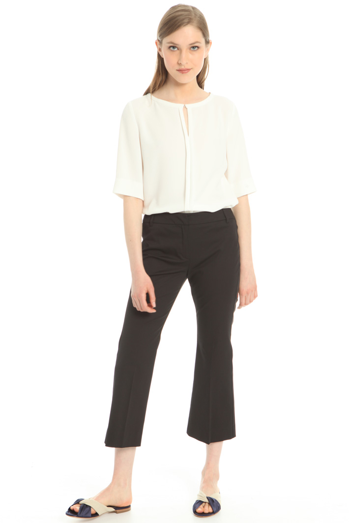 Flared cotton trousers Intrend Flared cotton trousers Intrend