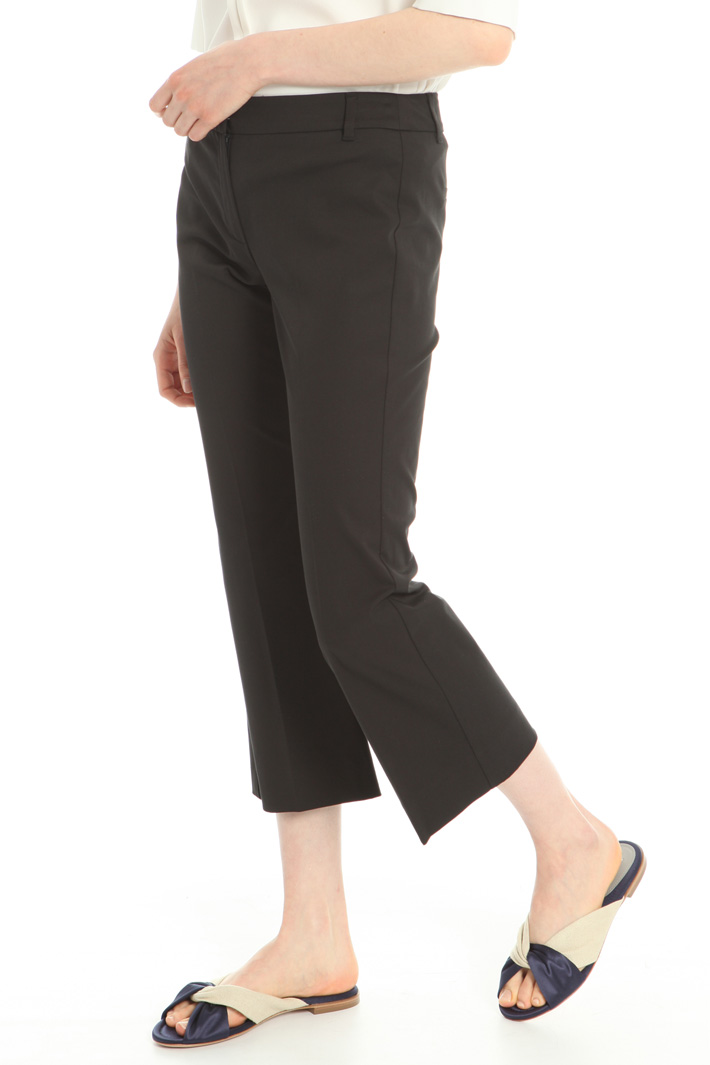 Flared cotton trousers Intrend Flared cotton trousers Intrend