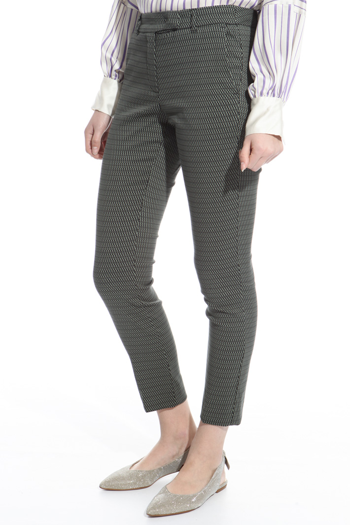 Fitted jacquard trousers Intrend Fitted jacquard trousers Intrend