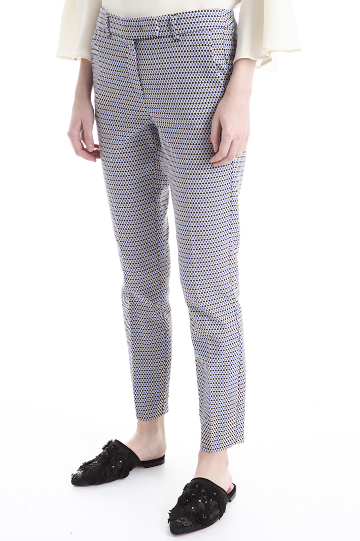 Fitted jacquard trousers Intrend Fitted jacquard trousers Intrend