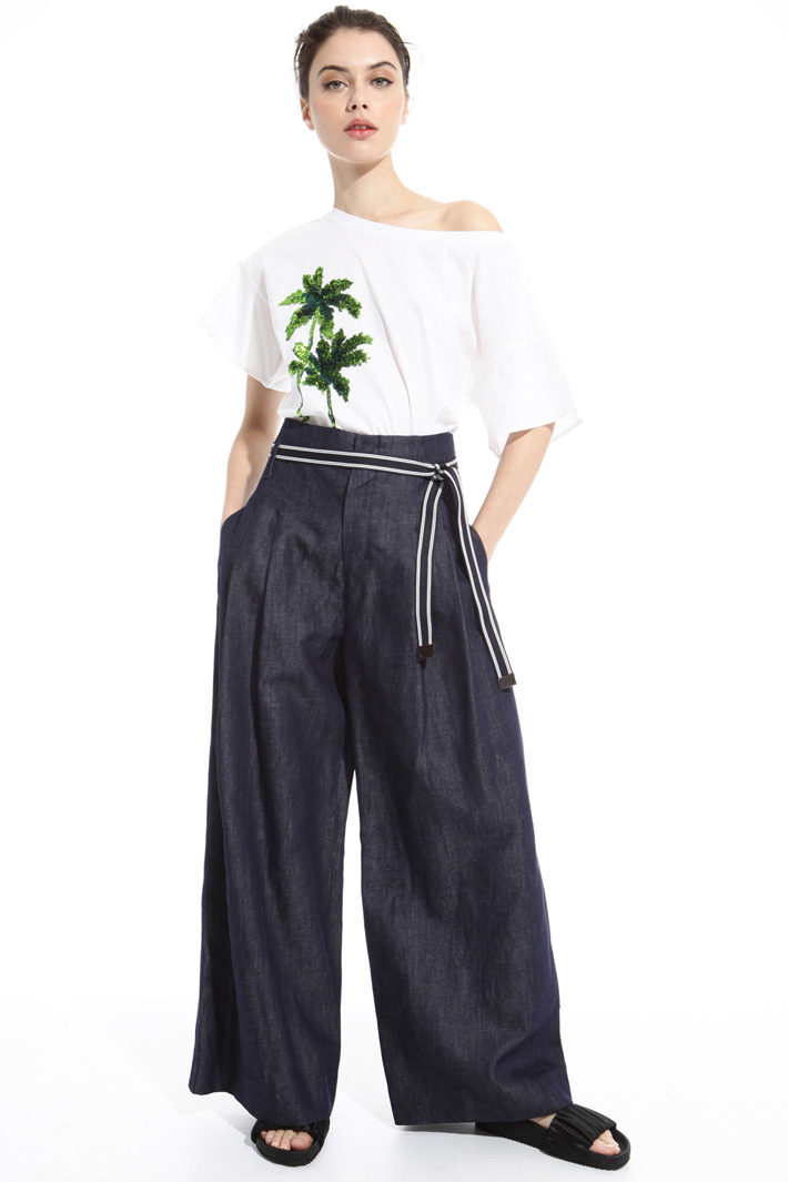 Wide-leg denim trousers Intrend Wide-leg denim trousers Intrend
