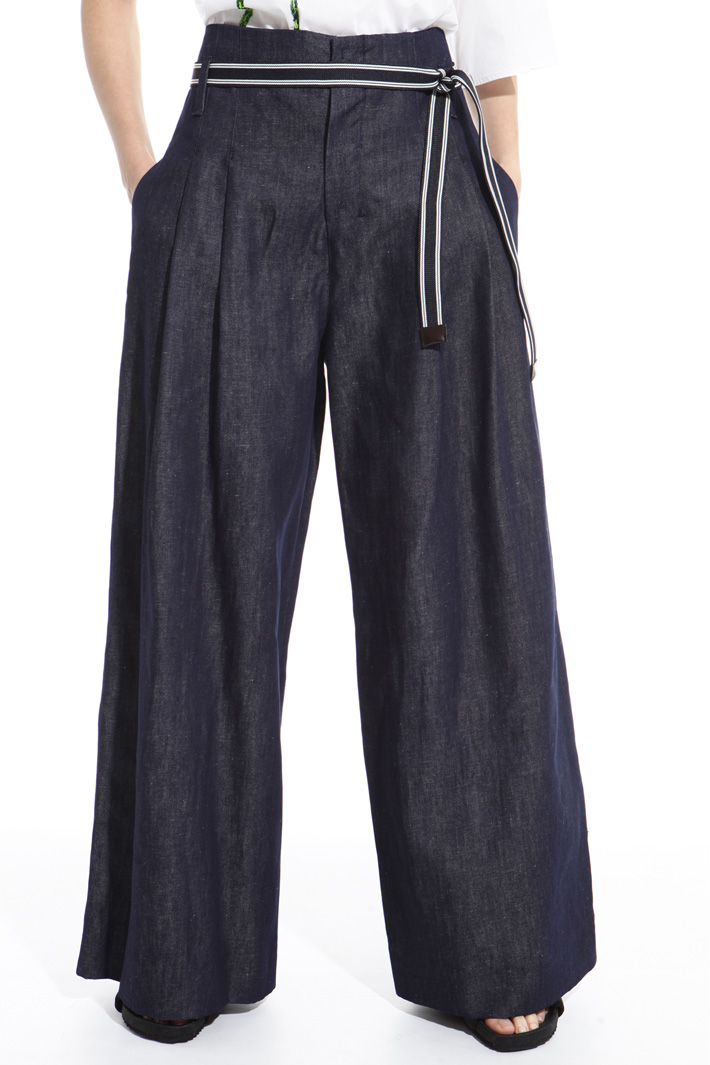 Wide-leg denim trousers Intrend Wide-leg denim trousers Intrend