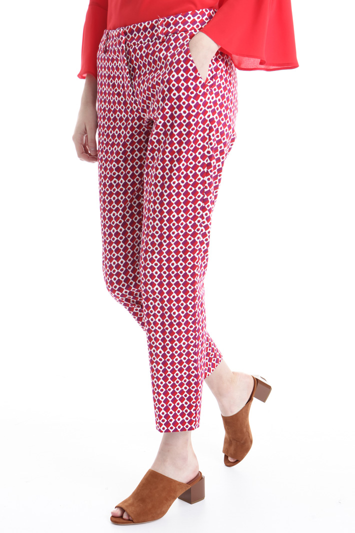 Printed cotton trousers Intrend Printed cotton trousers Intrend