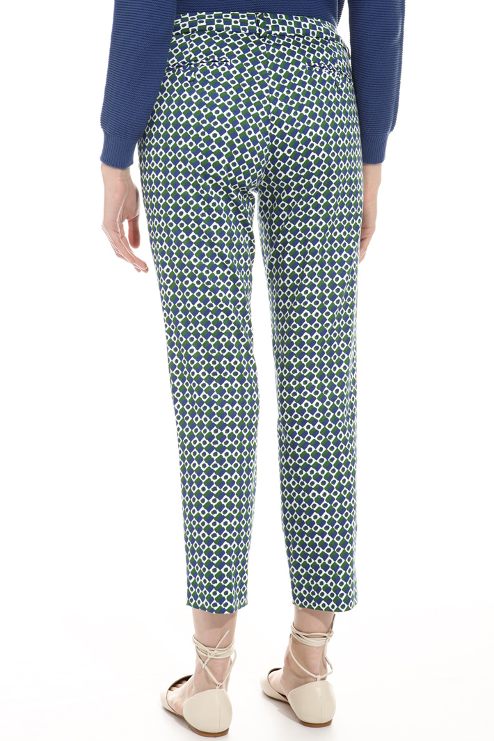 Printed cotton trousers Intrend Printed cotton trousers Intrend