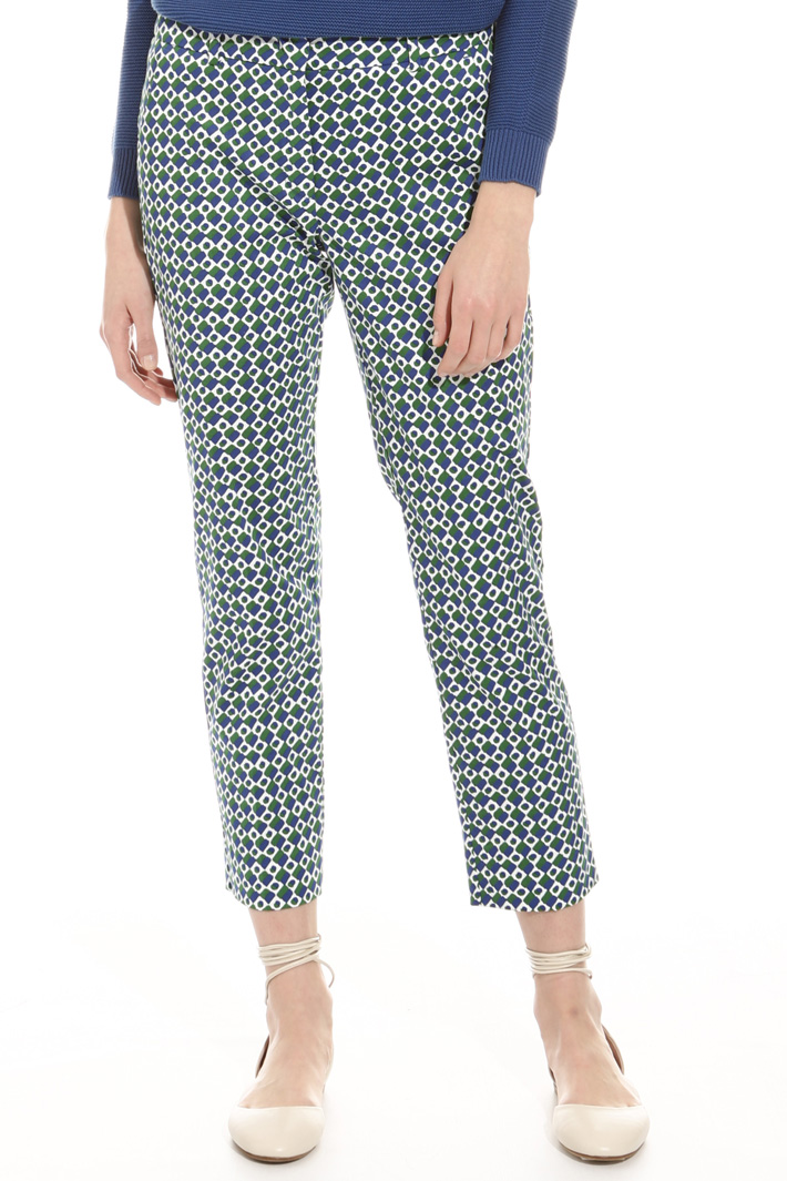 Printed cotton trousers Intrend Printed cotton trousers Intrend