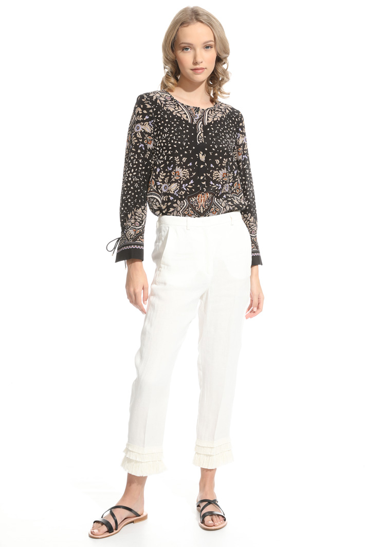 Fringed hem trousers Intrend Fringed hem trousers Intrend