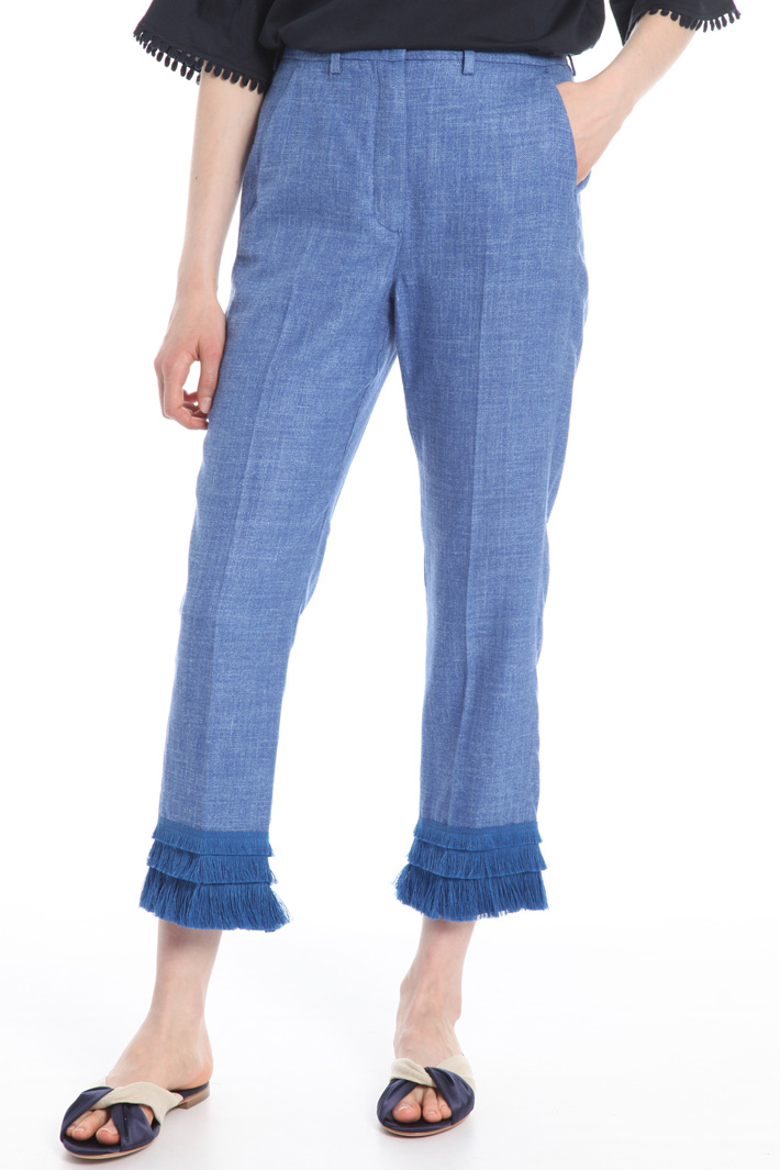 Fringed hem trousers Intrend Fringed hem trousers Intrend