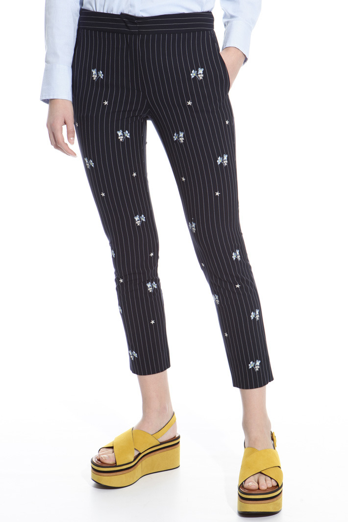 Embroidered canvas trousers Intrend Embroidered canvas trousers Intrend