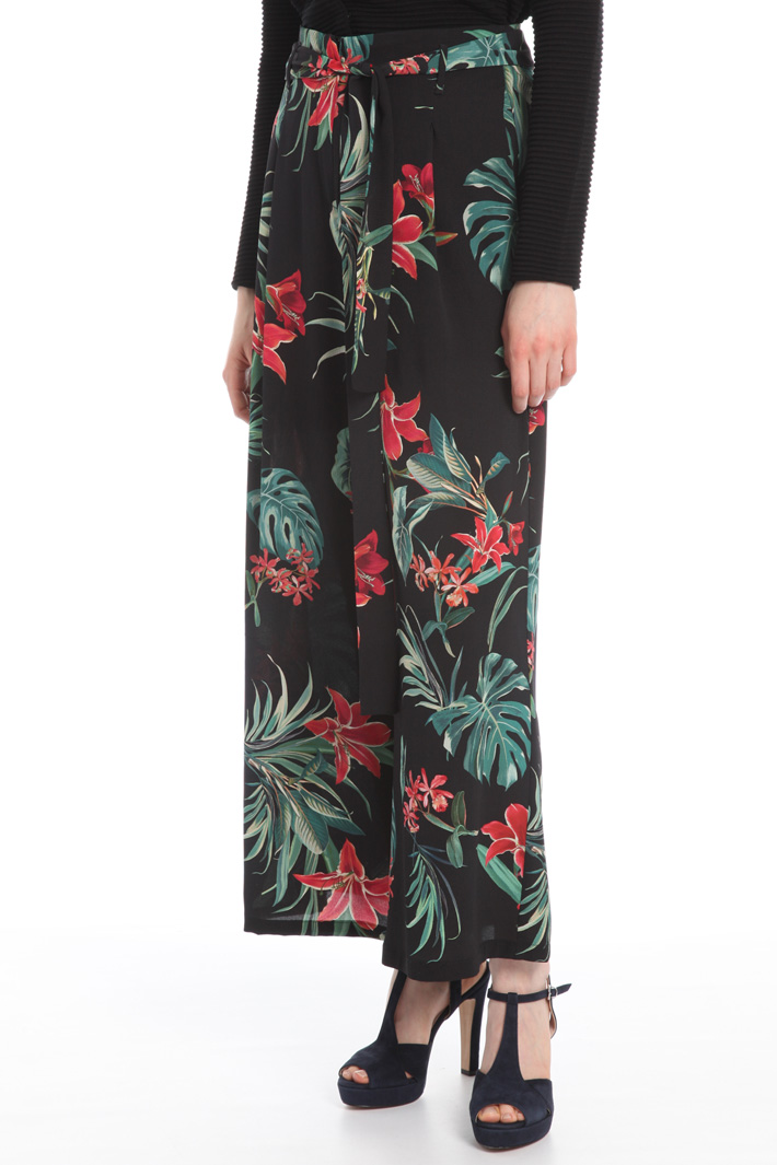 Printed crepe trousers Intrend Printed crepe trousers Intrend