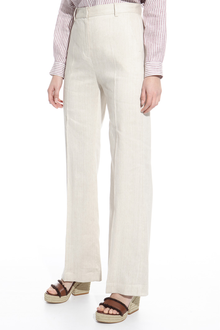 Straight-leg linen trousers Intrend Straight-leg linen trousers Intrend
