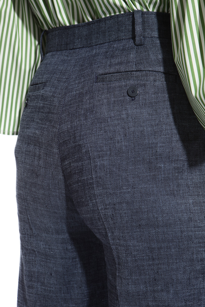 Straight-leg linen trousers Intrend Straight-leg linen trousers Intrend