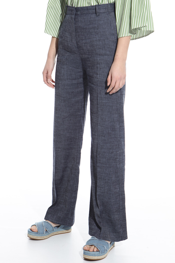 Straight-leg linen trousers Intrend Straight-leg linen trousers Intrend