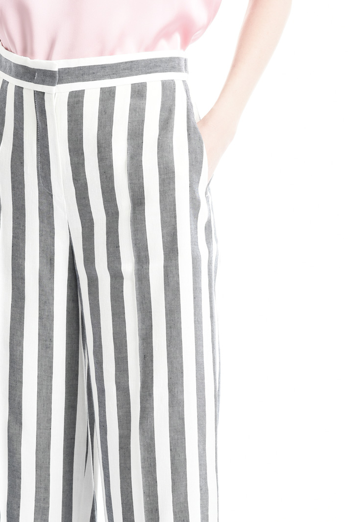 Striped linen trousers Intrend Striped linen trousers Intrend