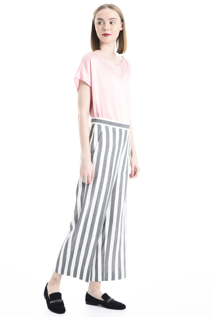 Striped linen trousers Intrend Striped linen trousers Intrend