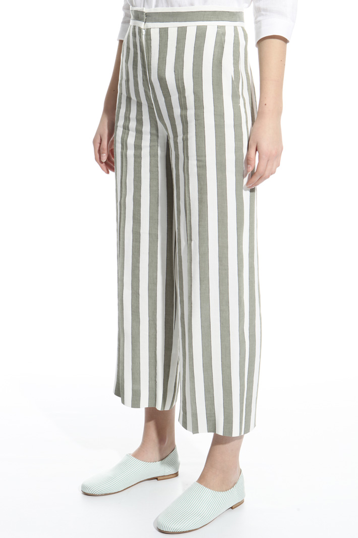 Striped linen trousers Intrend Striped linen trousers Intrend