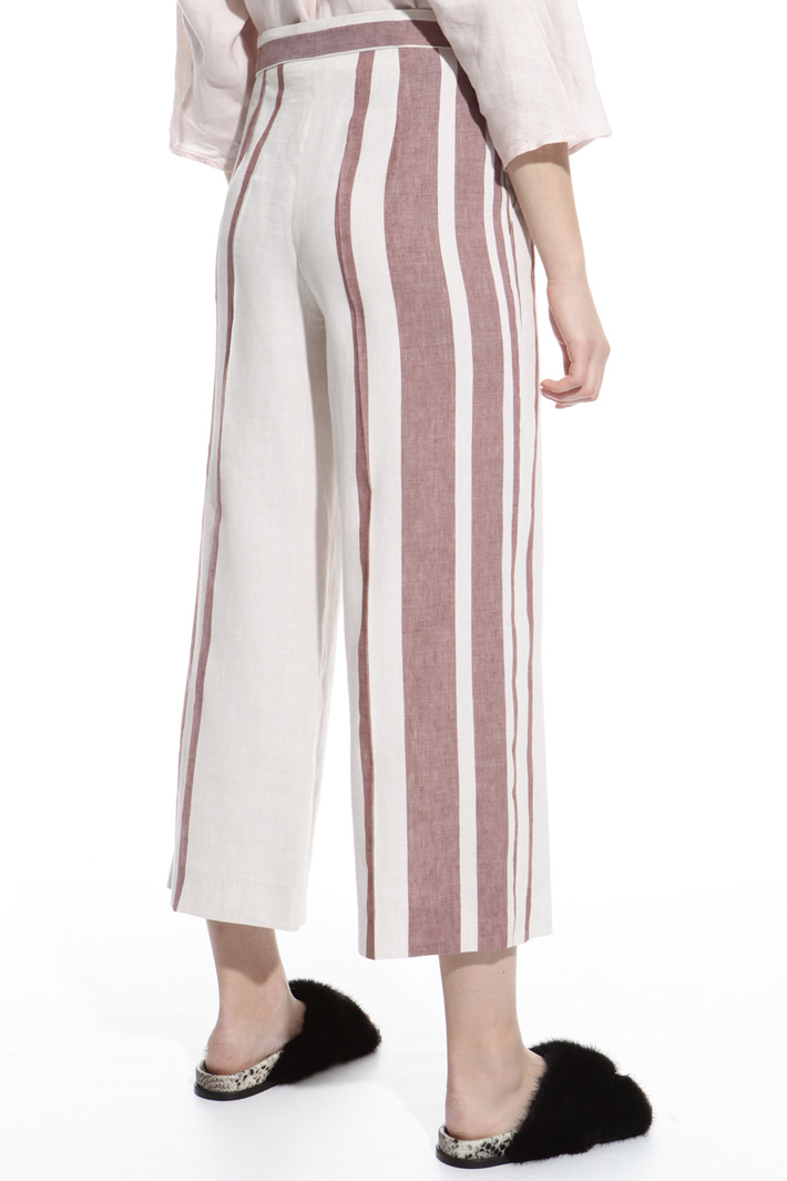 Striped linen trousers Intrend Striped linen trousers Intrend