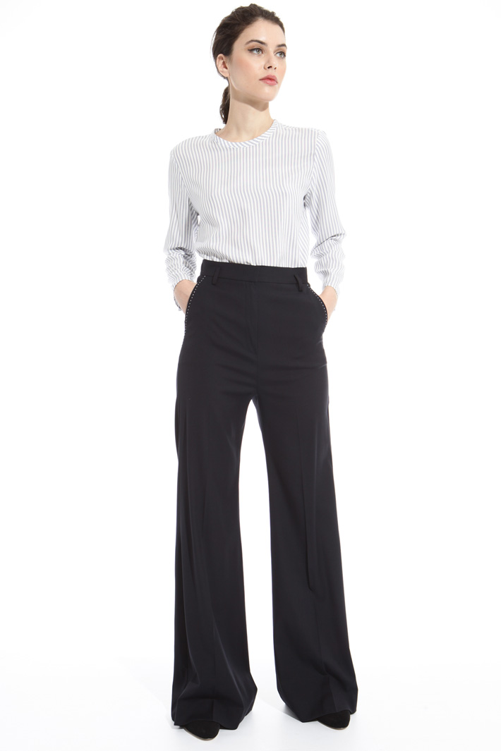 Flared wool blend trousers Intrend Flared wool blend trousers Intrend