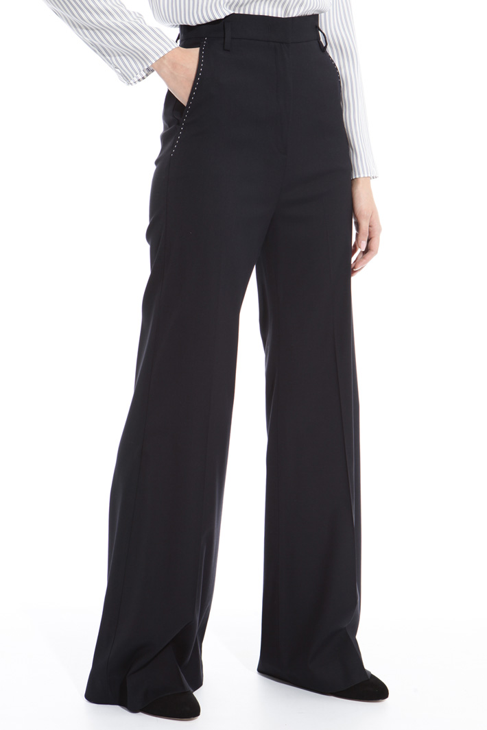 Flared wool blend trousers Intrend Flared wool blend trousers Intrend