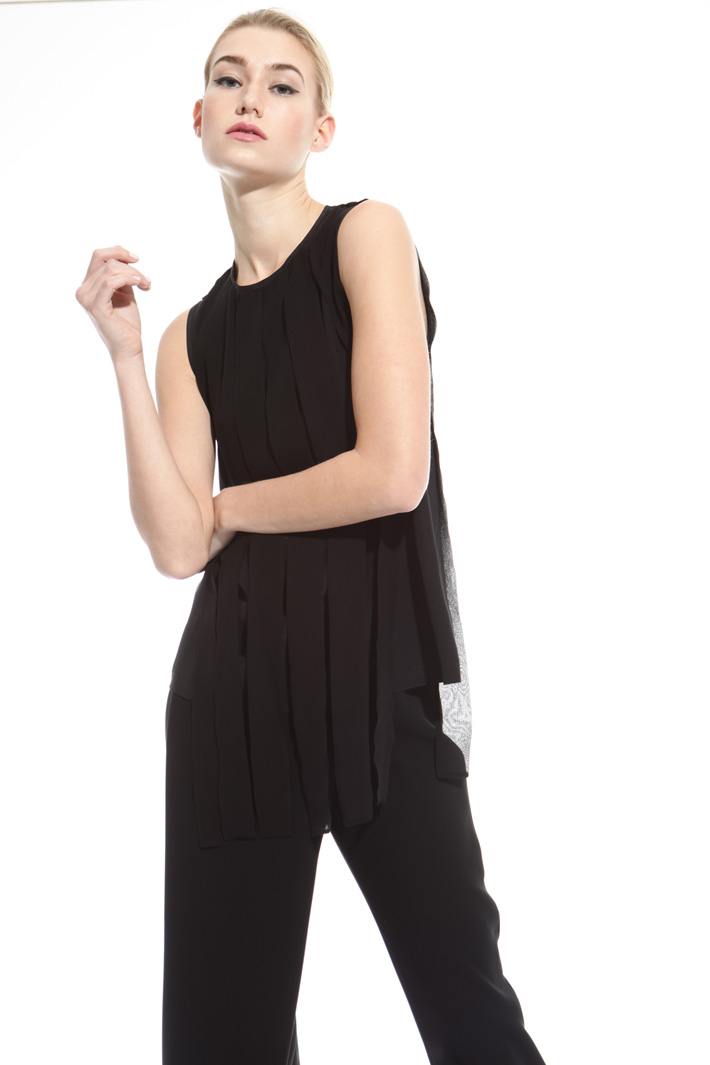 Top in crepe de chine di seta Intrend Top in crepe de chine di seta Intrend
