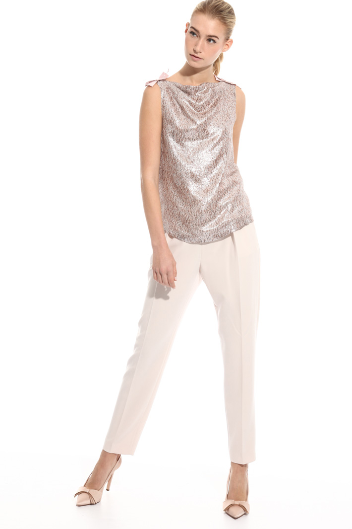 Top jacquard in seta lamé Intrend Top jacquard in seta lamé Intrend