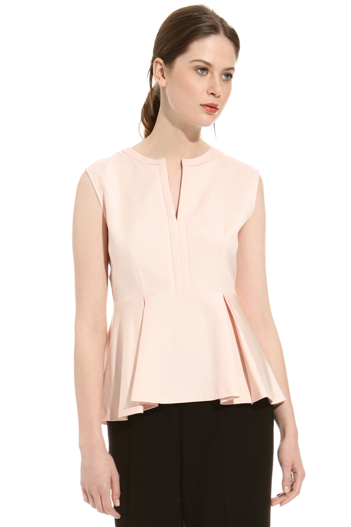 Pleated peplum top Intrend Pleated peplum top Intrend