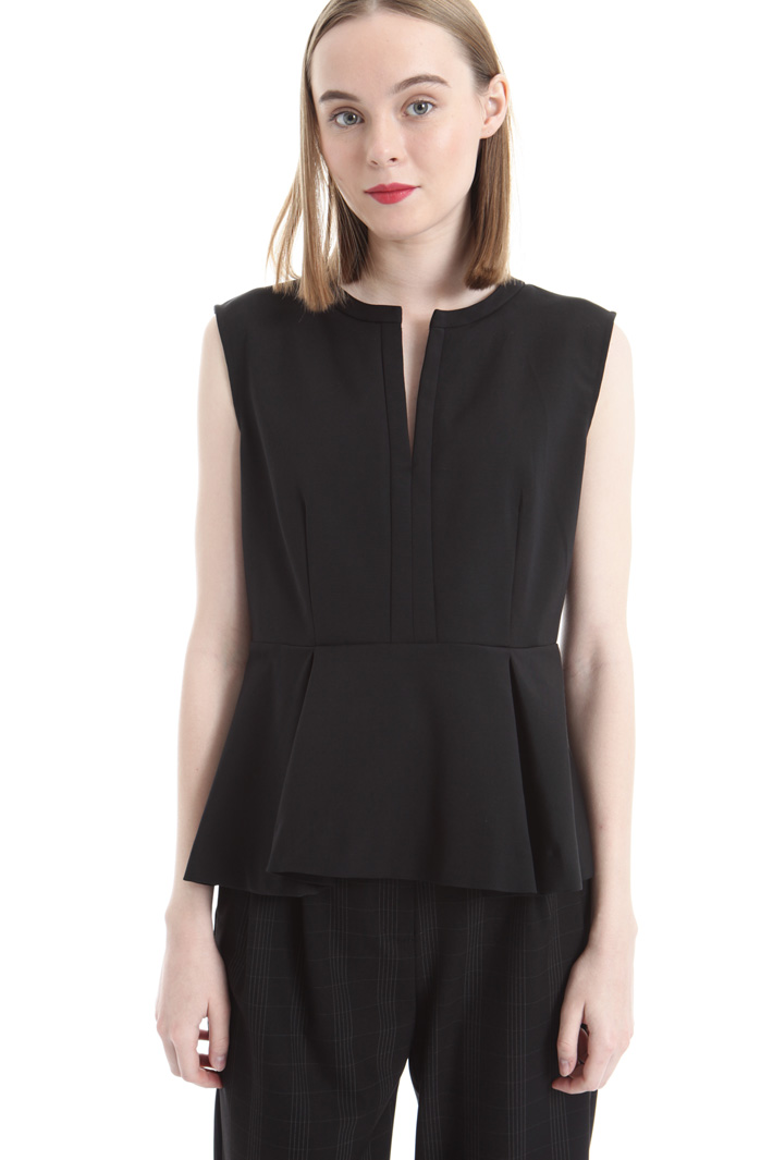 Pleated peplum top Intrend Pleated peplum top Intrend