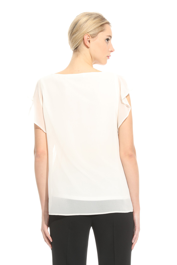 Flounced crepe top Diffusione Tessile Flounced crepe top Diffusione Tessile