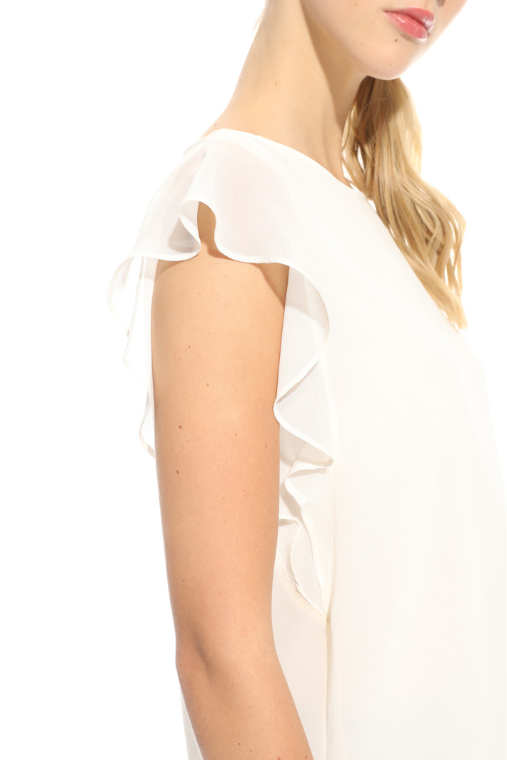 Flounced crepe top Diffusione Tessile Flounced crepe top Diffusione Tessile