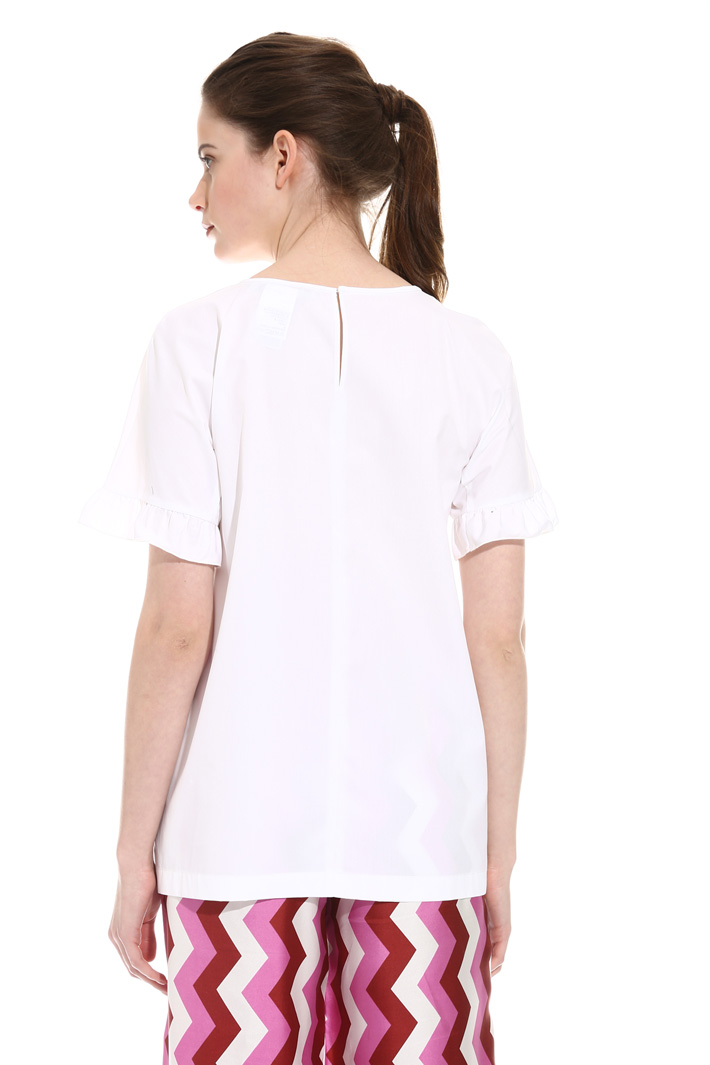 Flared poplin top Intrend Flared poplin top Intrend