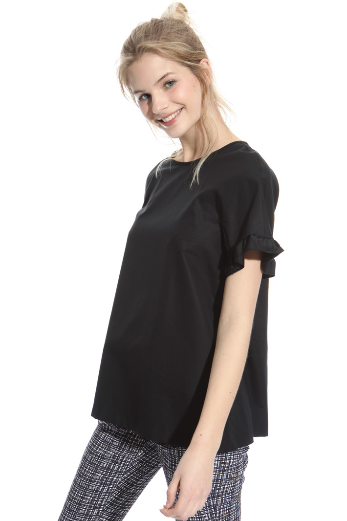 Flared poplin top Intrend Flared poplin top Intrend