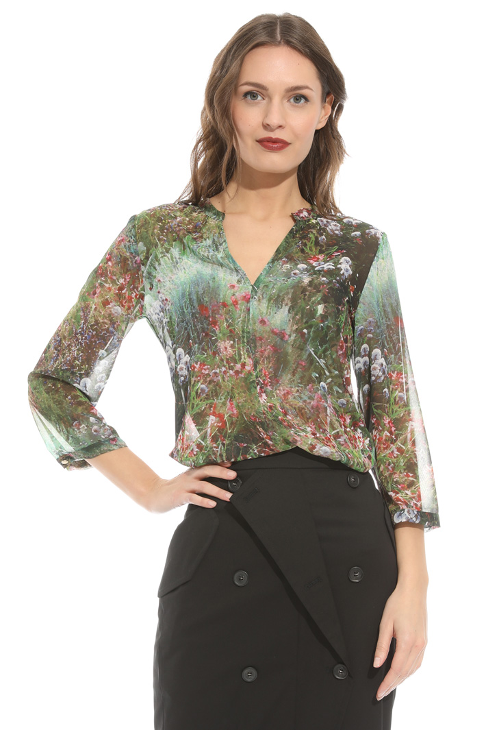 Printed crepe blouse Intrend Printed crepe blouse Intrend