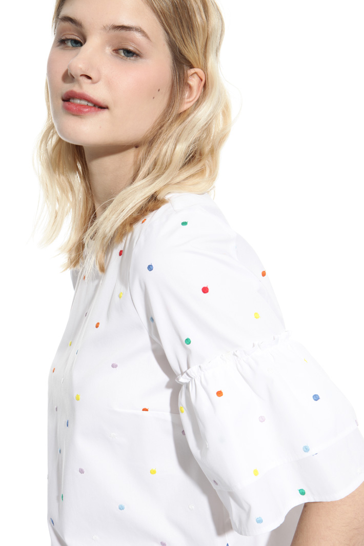 Polka dot embroidery top Intrend Polka dot embroidery top Intrend