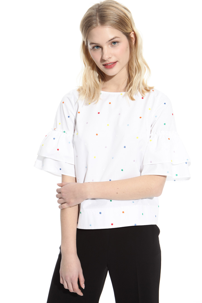 Polka dot embroidery top Intrend Polka dot embroidery top Intrend