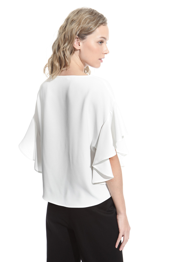 Flounced sleeve blouse Intrend Flounced sleeve blouse Intrend