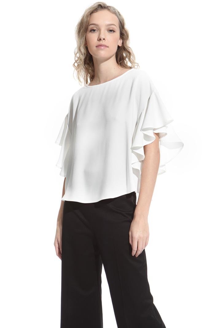 Flounced sleeve blouse Intrend Flounced sleeve blouse Intrend