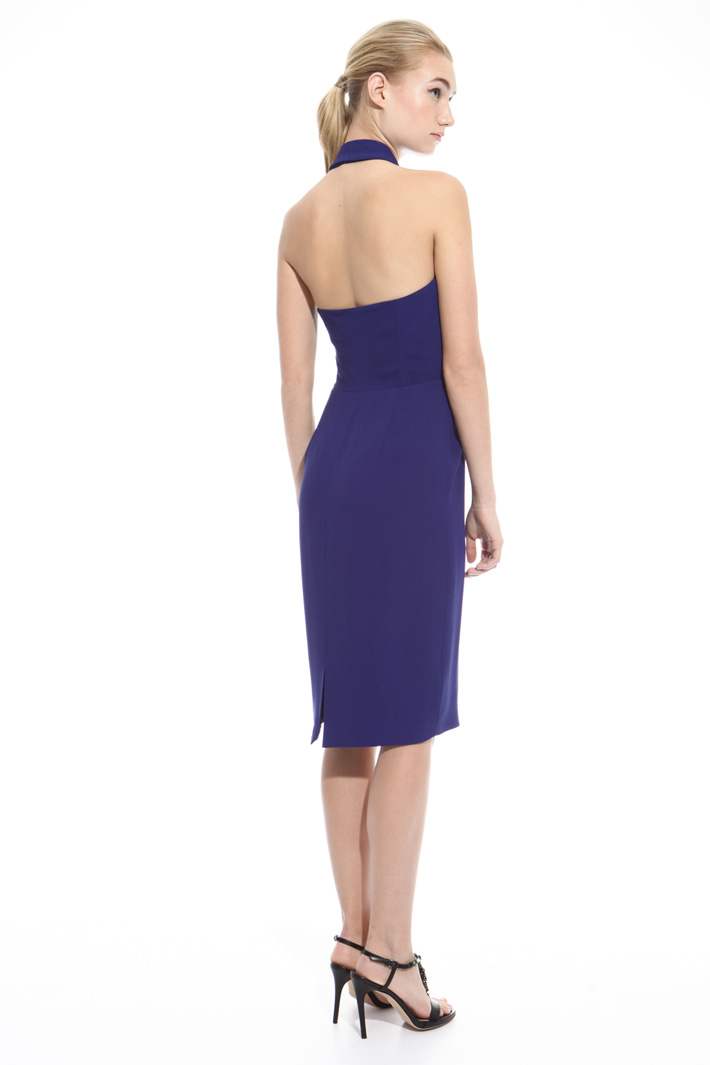 Abito enver satin con revers Intrend Abito enver satin con revers Intrend
