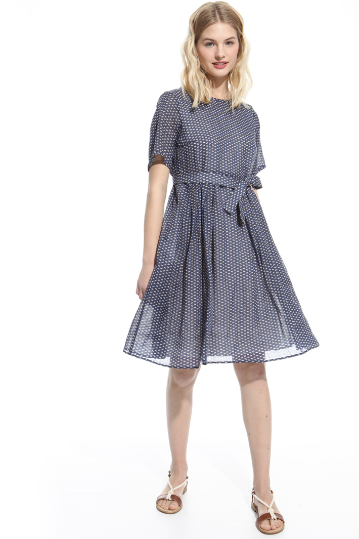 Printed ramie dress Intrend Printed ramie dress Intrend