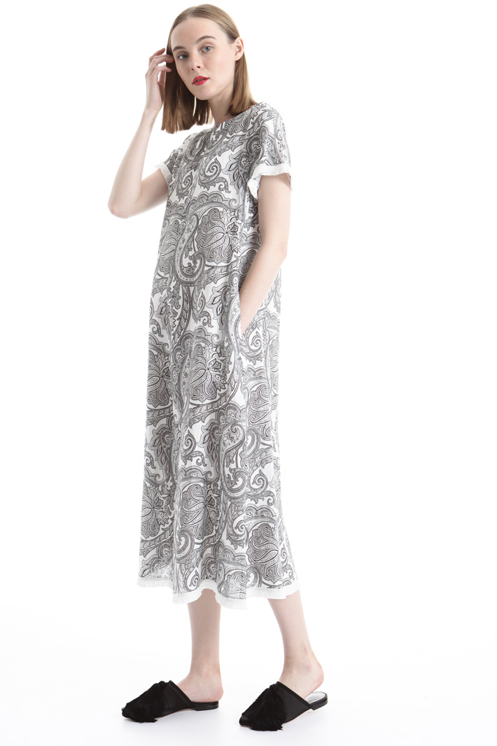 Printed linen dress Intrend Printed linen dress Intrend