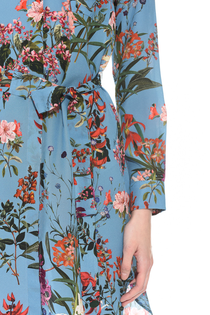 Belted silk dress Intrend Belted silk dress Intrend