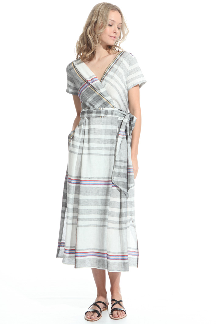 Checked wrap-up dress Intrend Checked wrap-up dress Intrend